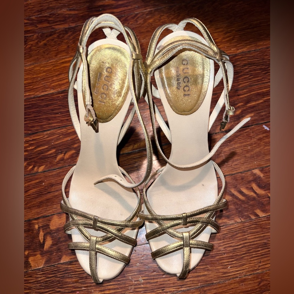 Gucci - Gold Caged Heel